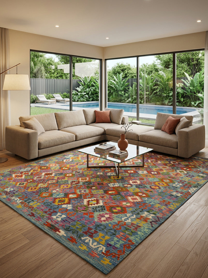 Afghan Kilim | 346 x 255 cm 