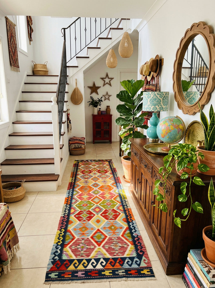 Kilim Afgano | 301 x 84 cm