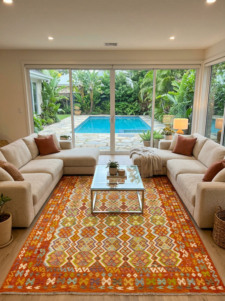 Kilim Afgano | 398 x 308 cm