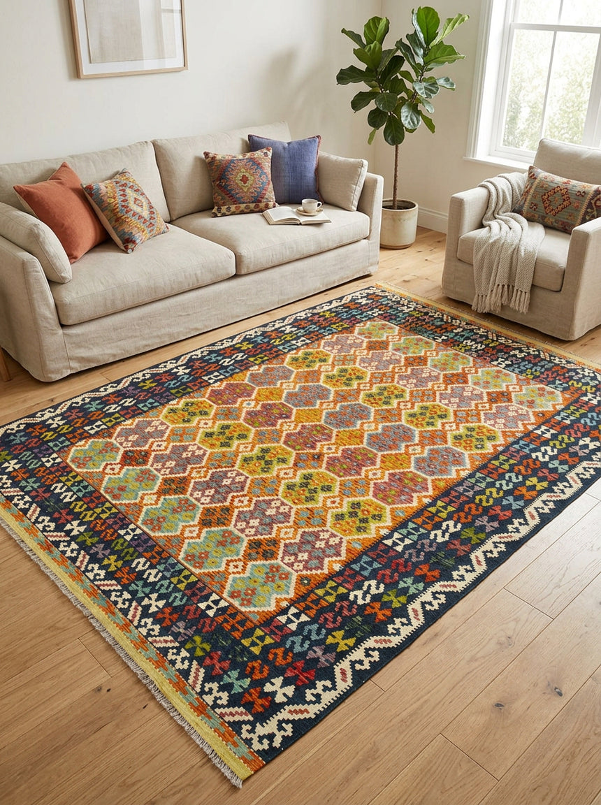Kilim Afgano | 299 x 259 cm