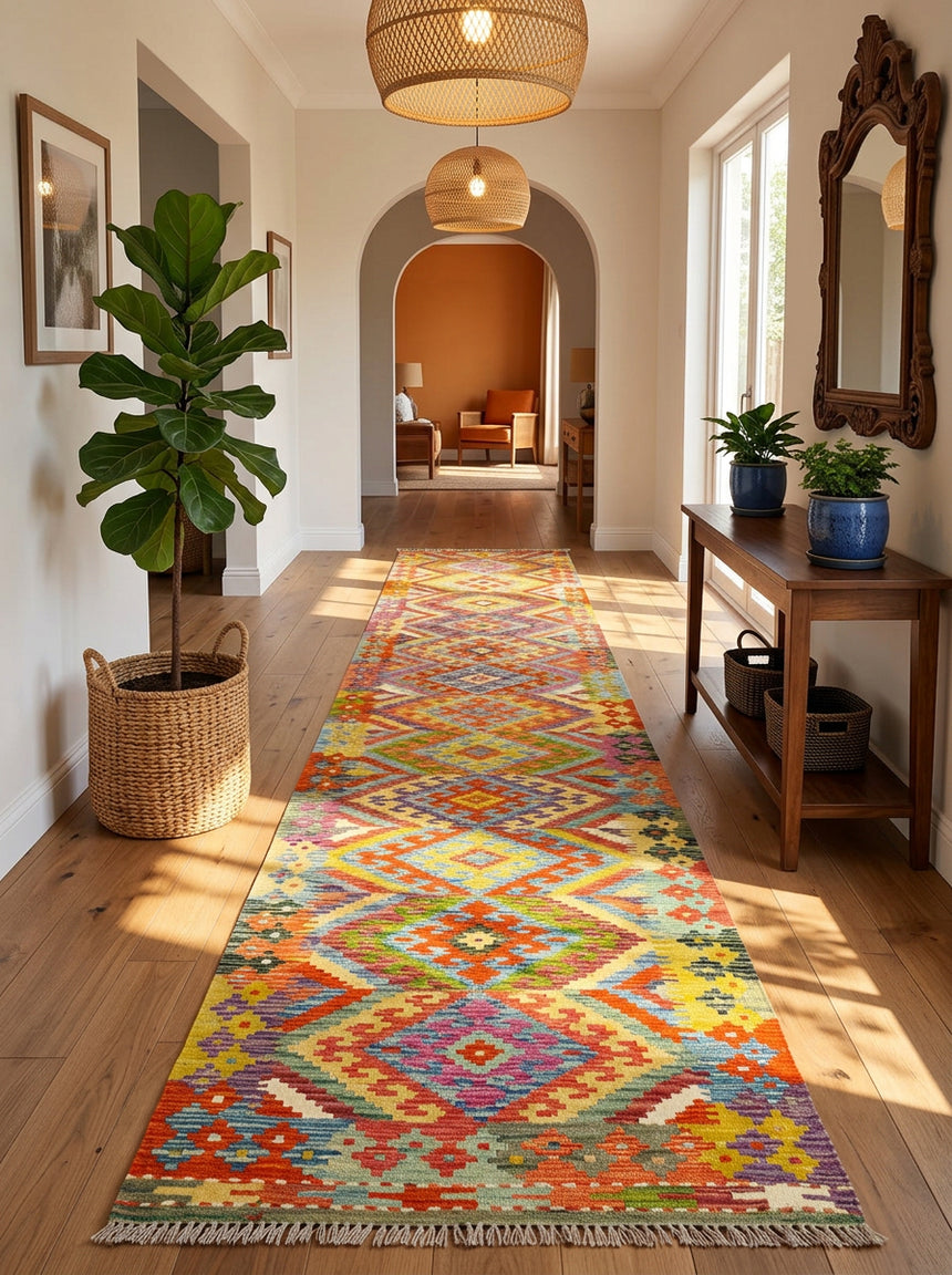 Kilim Afgano | 483 x 81 cm