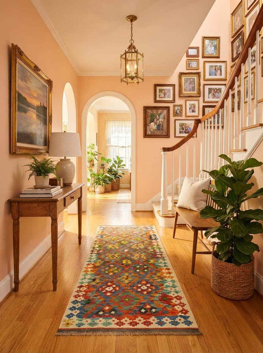 Kilim Afgano | 251 x 80 cm