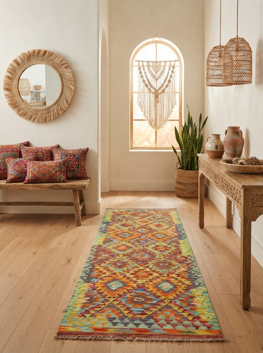 Kilim Afgano | 253 x 78 cm