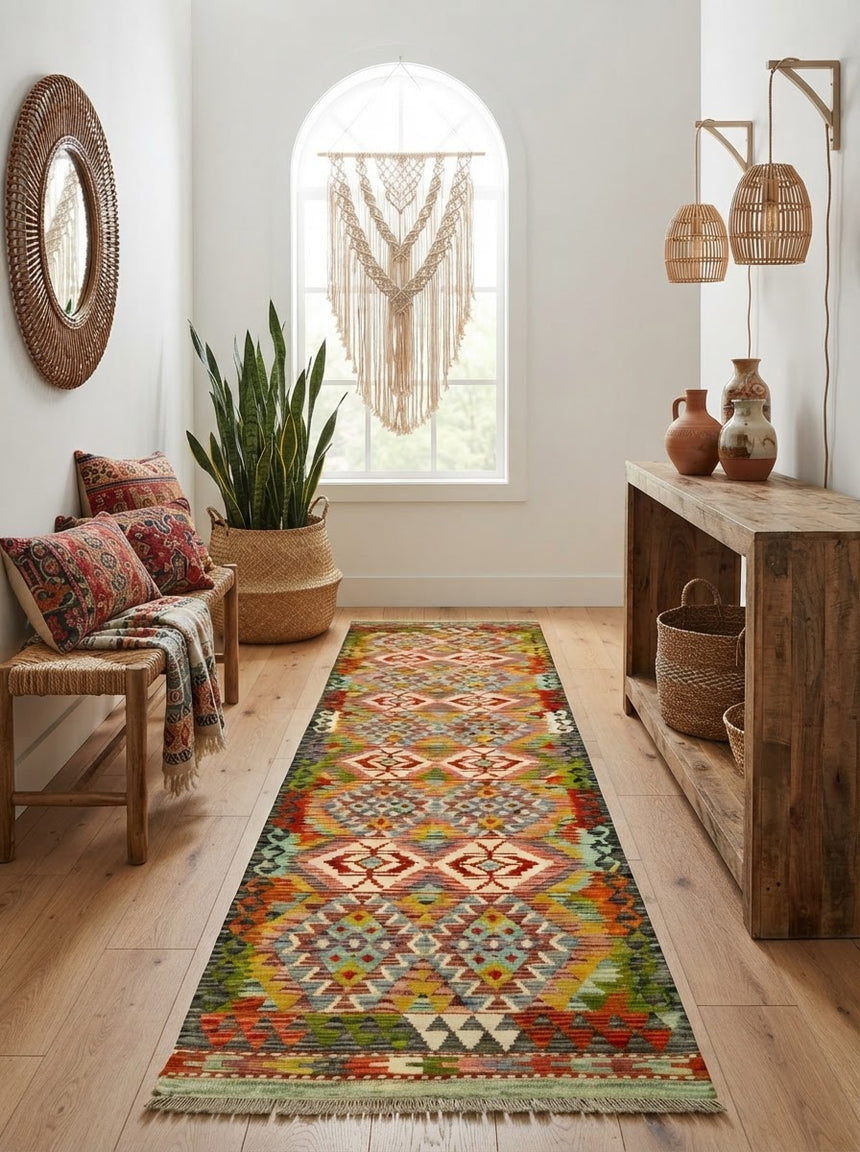 Kilim Afgano | 252 x 78 cm