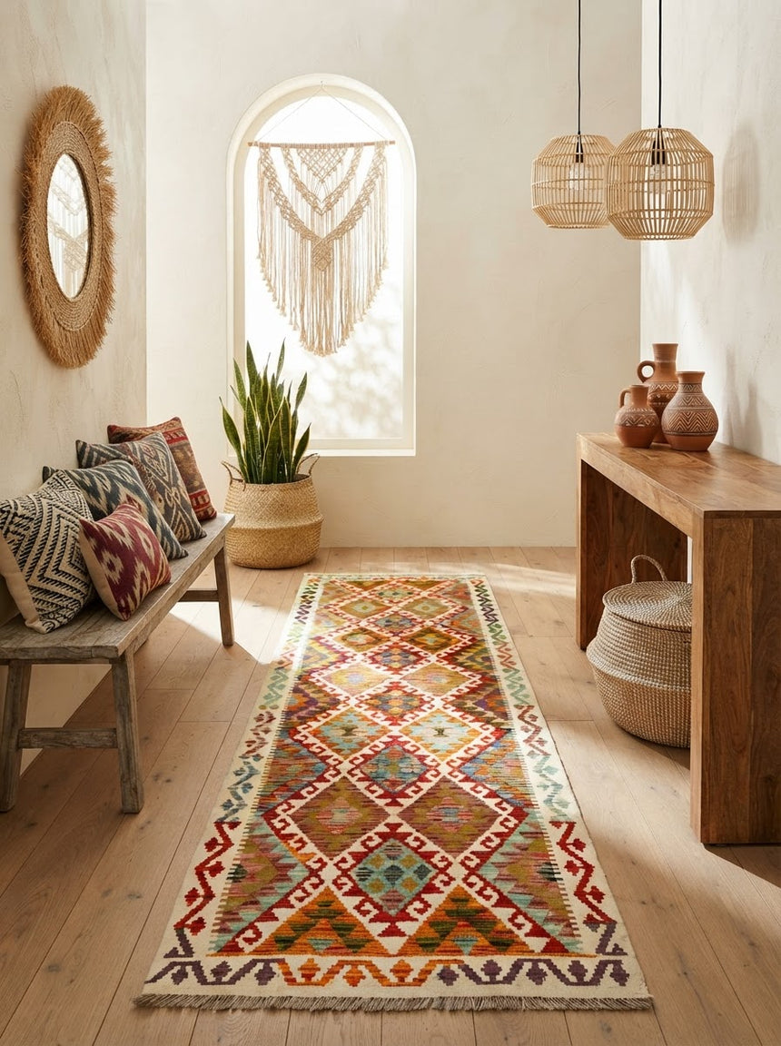 Kilim Afgano | 281 x 90 cm