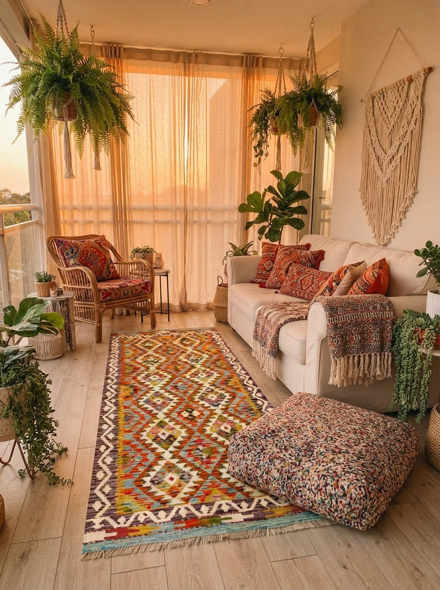 Kilim Afgano | 197 x 86 cm