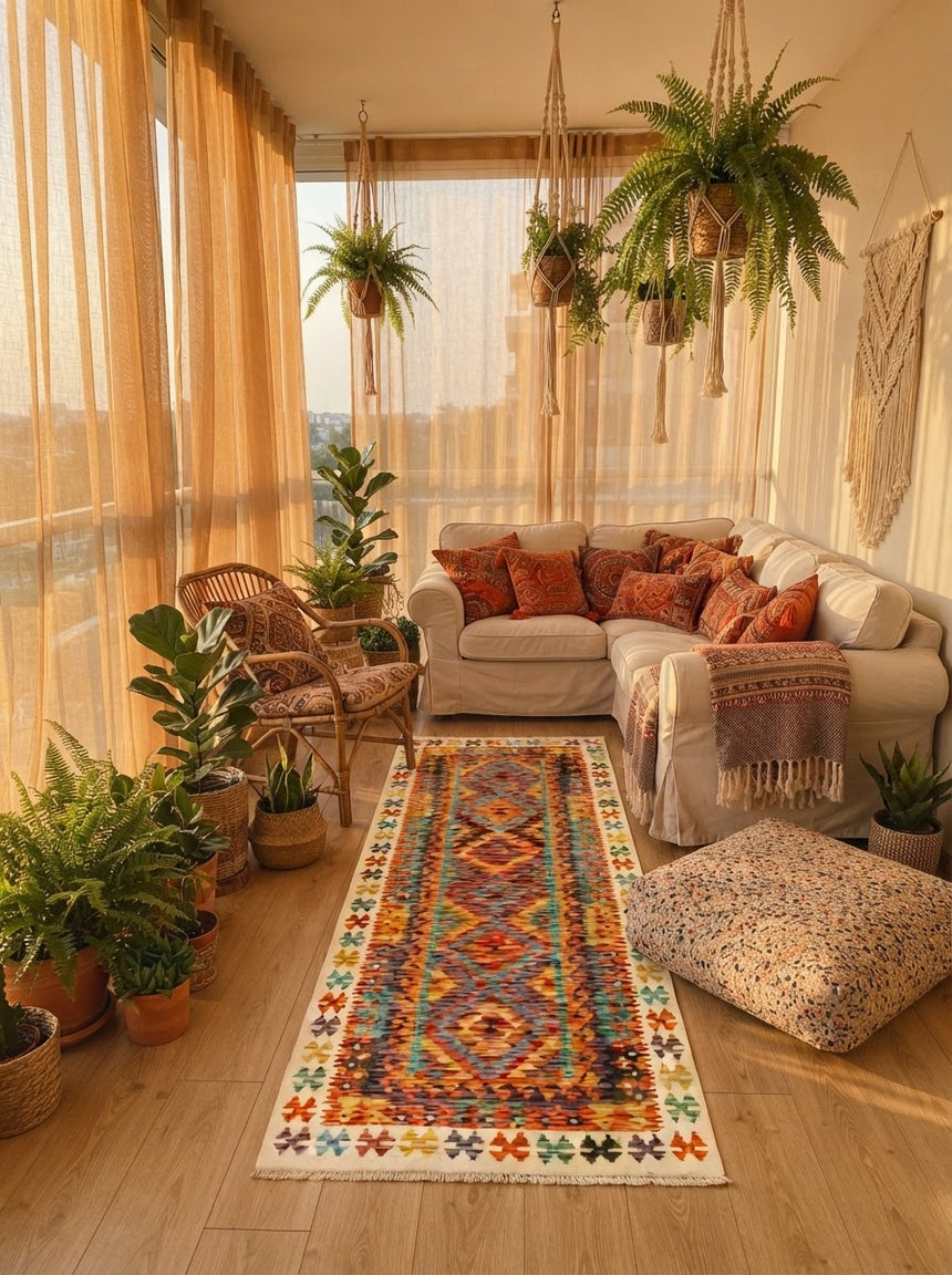 Kilim Afgano | 203 x 90 cm