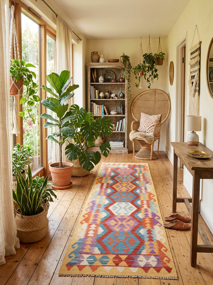 Afghano Kilim | 294 x 83 cm