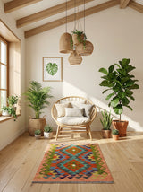 Afghan Kilim | 90 x 60 (Approx.) 