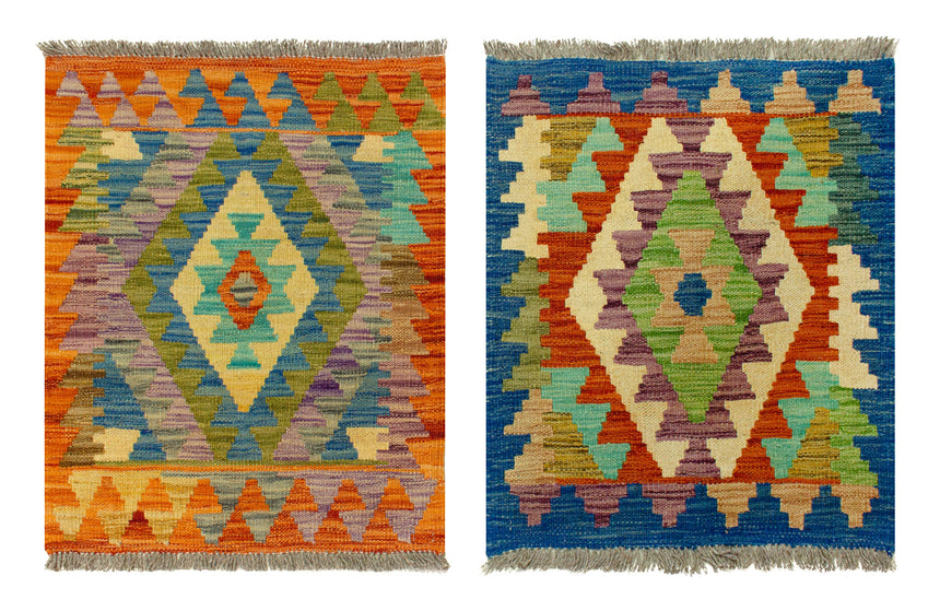 Alfombra Kilim 60 x 50 cm (aprox.) - 2 Unidades