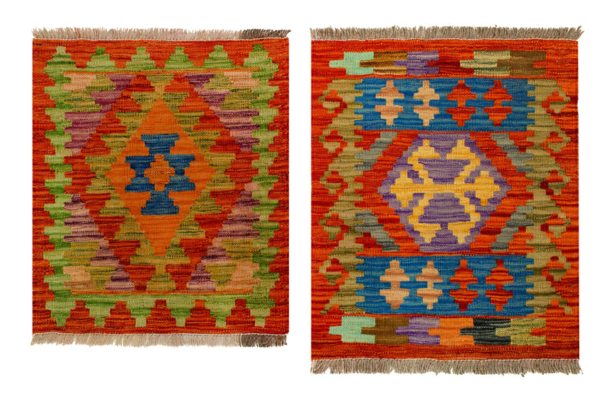 Alfombra Kilim 60 x 50 cm (aprox.) - 2 Unidades