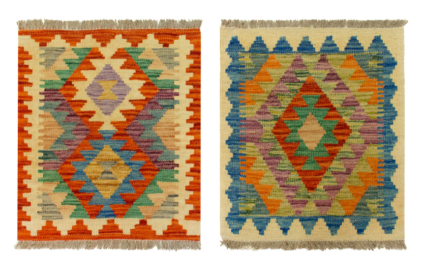 Alfombra Kilim 60 x 50 cm (aprox.) - 2 Unidades