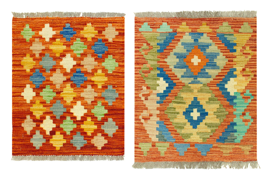 Alfombra Kilim 60 x 50 cm (aprox.) - 2 Unidades