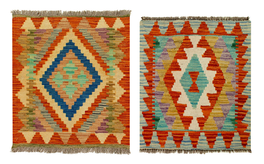 Alfombra Kilim 60 x 50 cm (aprox.) - 2 Unidades