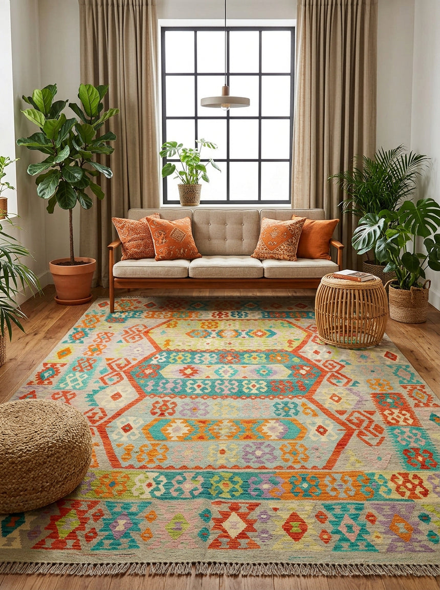 Kilim Afgano | 288 x 253 cm