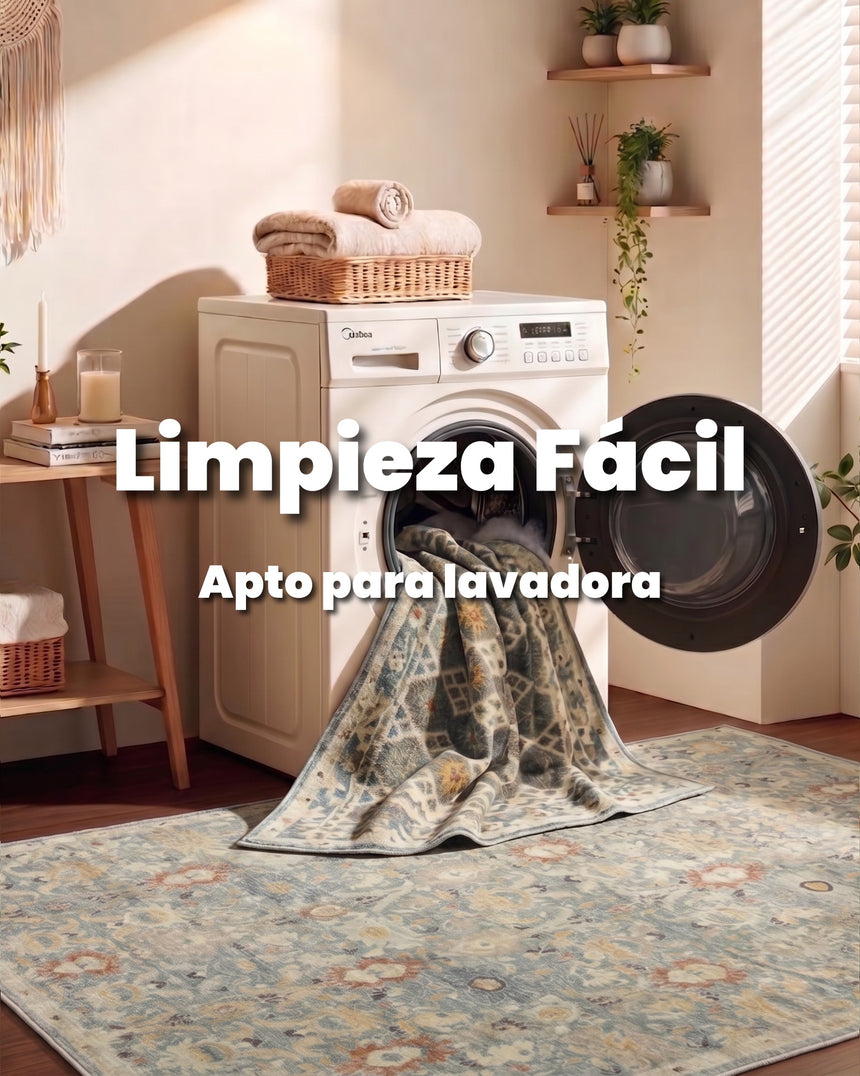 Alfombra Diseño Oushak Lavable