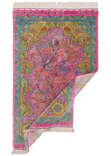 Alfombra persa de seda pura Qom | 132 x 82 cm