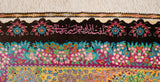 Alfombra persa de seda pura Qom | 128 x 81 cm