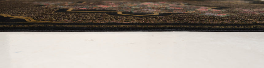 Alfombra persa de seda pura Qom | 118 x 79 cm