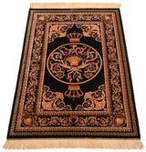 Alfombra persa de seda pura Qom | 157 x 103 cm