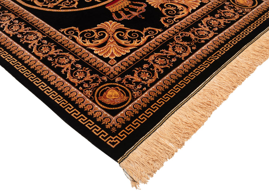 Alfombra persa de seda pura Qom | 157 x 103 cm