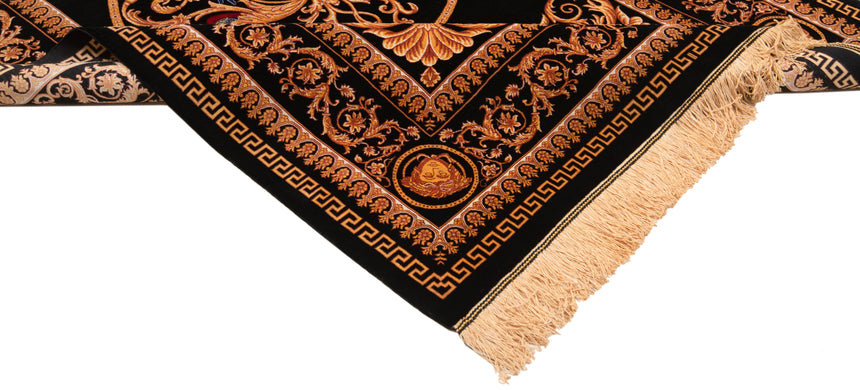 Alfombra persa de seda pura Qom | 157 x 103 cm