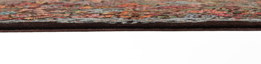 Alfombra persa de seda pura Qom | 92 x 61 cm