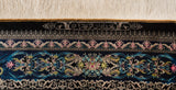 Alfombra persa de seda pura Qom | 152 x 100 cm
