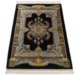 Alfombra persa de seda pura Qom | 147 x 100 cm