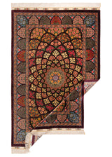 Alfombra persa de seda pura Qom | 217 x 140 cm