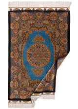 Alfombra persa de seda pura Qom | 154 x 98 cm