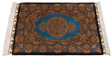 Alfombra persa de seda pura Qom | 154 x 98 cm