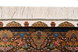Alfombra persa de seda pura Qom | 154 x 98 cm