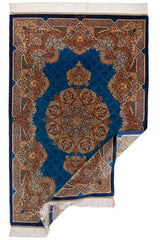 Alfombra persa de seda pura Qom | 153 x 99 cm