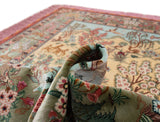 Alfombra persa de seda pura Qom | 154 x 100 cm