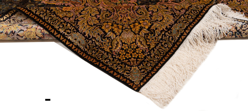 Alfombra persa de seda pura Qom | 150 x 103 cm