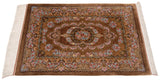 Alfombra persa de seda pura Qom | 150 x 100 cm