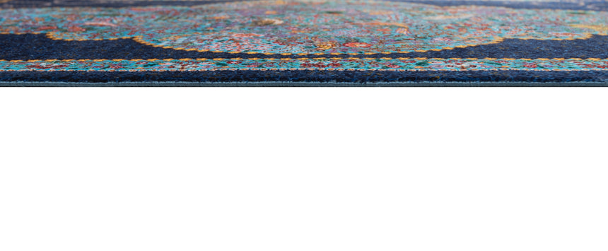 Alfombra persa de seda pura Qom | 86 x 59 cm