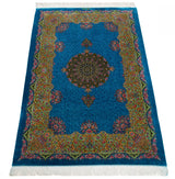 Alfombra persa de seda pura Qom | 190 x 127 cm