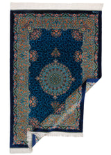 Alfombra persa de seda pura Qom | 191 x 126 cm