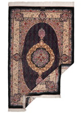 Alfombra persa de seda pura Qom | 200 x 129 cm