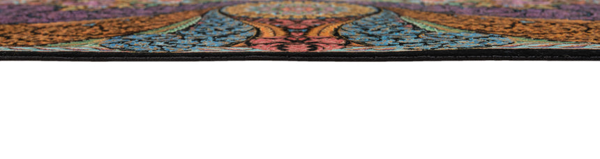 Alfombra persa de seda pura Qom | 86 x 57 cm