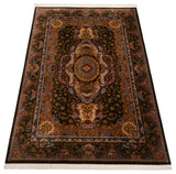 Alfombra persa de seda pura Qom | 303 x 200 cm