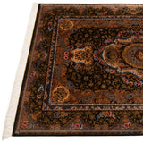 Alfombra persa de seda pura Qom | 303 x 200 cm