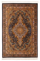 Alfombra persa de seda pura Qom | 307 x 200 cm