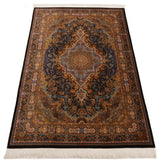 Alfombra persa de seda pura Qom | 307 x 200 cm