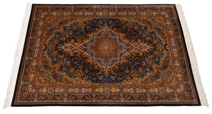 Alfombra persa de seda pura Qom | 307 x 200 cm