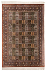 Alfombra persa de seda pura Qom | 300 x 200 cm