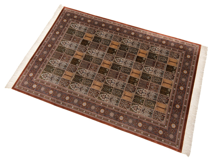 Alfombra persa de seda pura Qom | 300 x 200 cm