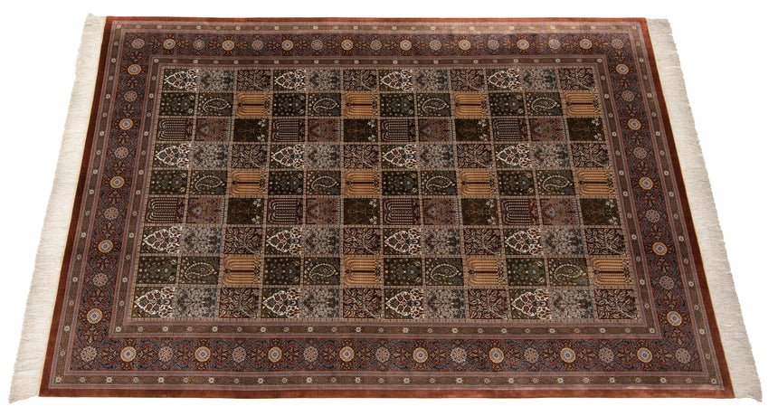 Alfombra persa de seda pura Qom | 300 x 200 cm